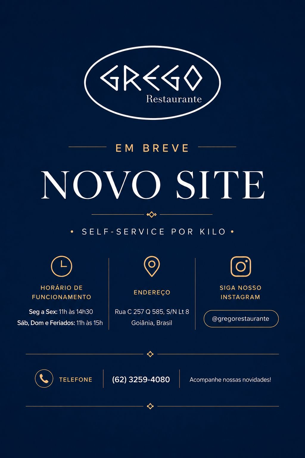 Grego Restaurante - Novo site em breve